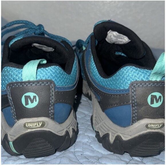 Merrell Womens 8 Athletic Outdoor Shoes Blue & Black Rubber Sole - Picture 8 of 10